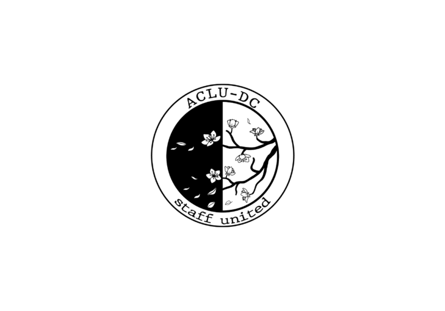 Logo of ACLU of DC "staff united"