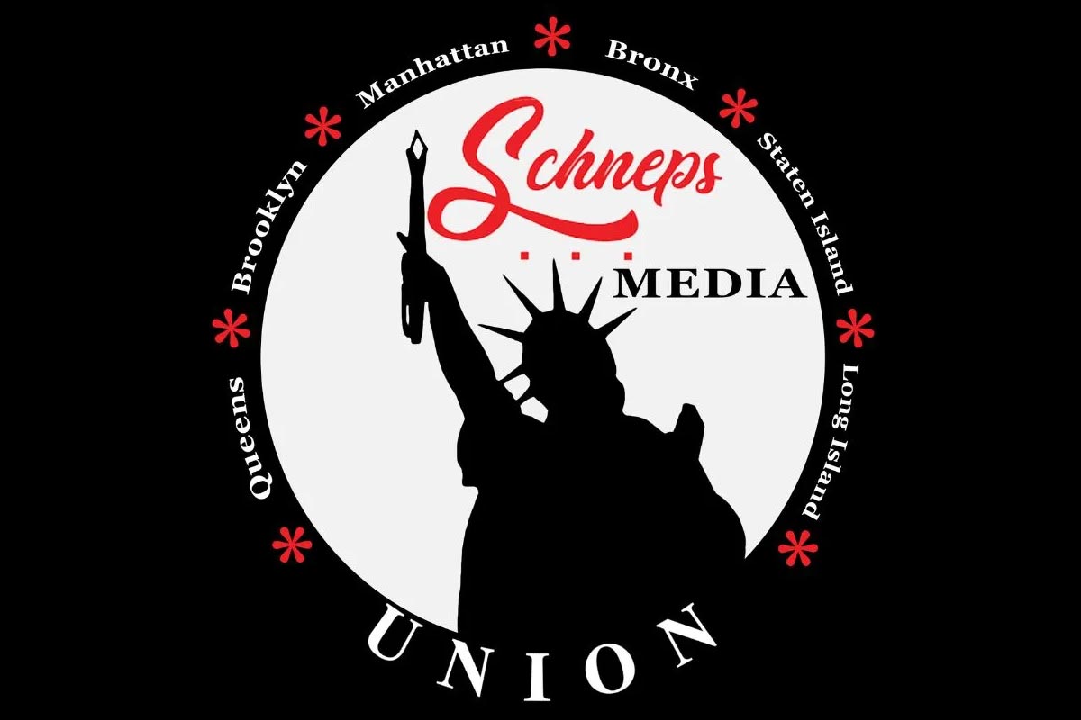 Logo for Schneps Media workers union in New York City and Long Island