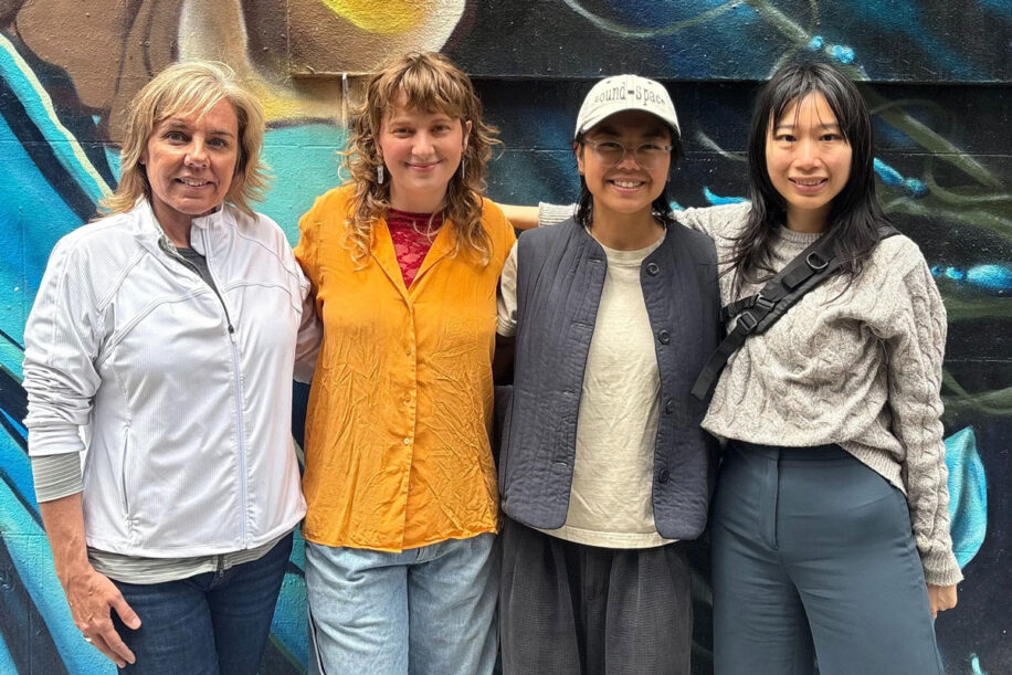 Photo of four workers at the San Fransisco Public Press